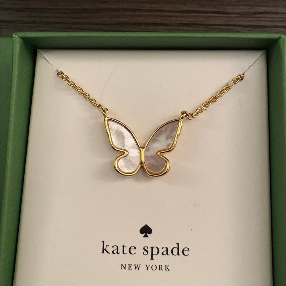NEW Kate Spade gold butterfly necklace - Picture 2 of 3